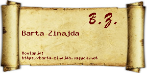 Barta Zinajda névjegykártya